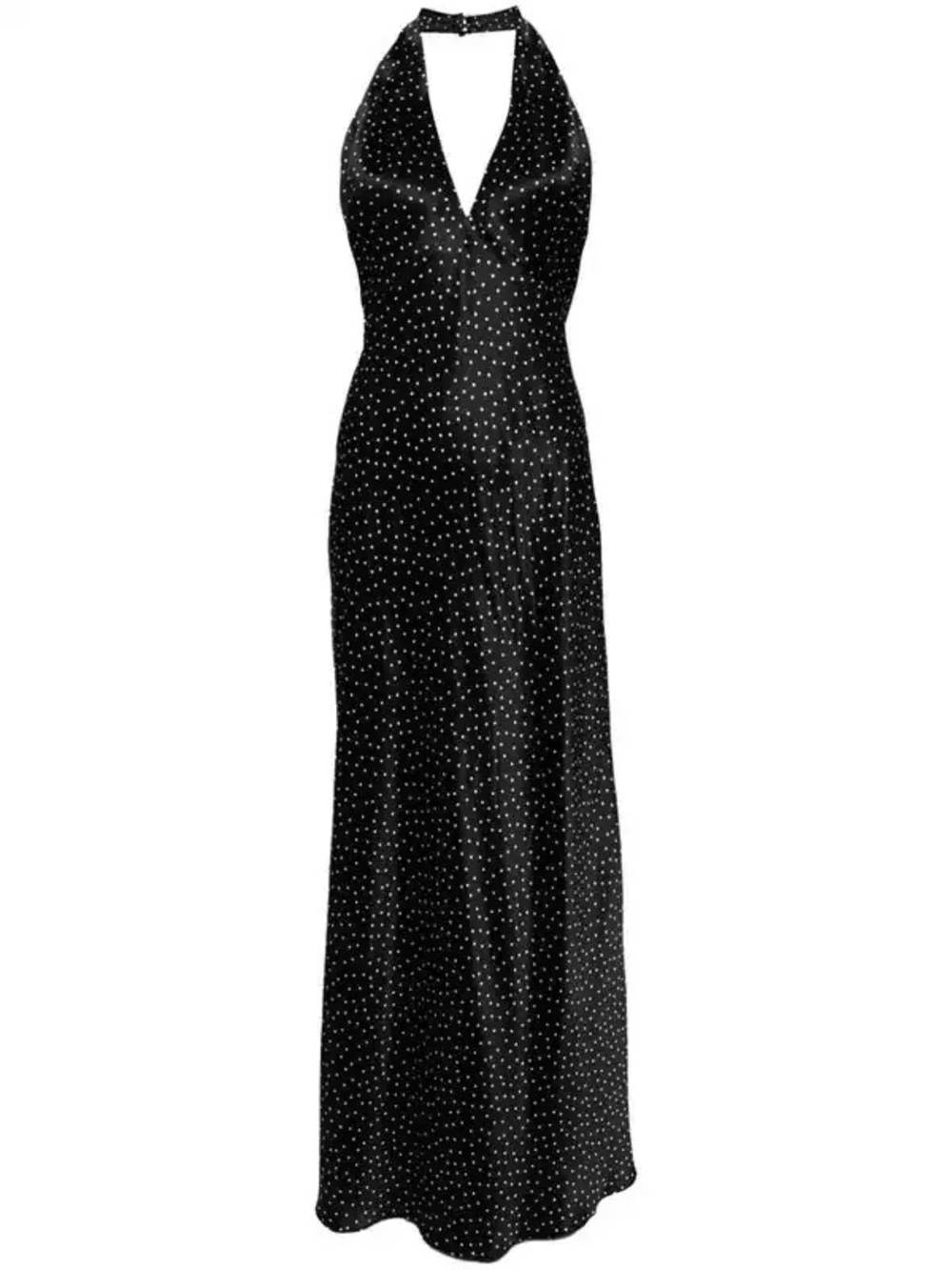 Reformation Daniela Silk Polka Dot Black Maxi Dress 6 - Picture 6 of 11